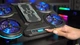 Тримач для ноутбука GamePro CP1450 з 5 вентиляторами RGB-підсвічуванням і LCD-дисплеєм Чорний (CP1450) - зображення 10