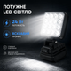 Аккумуляторный LED прожектор 24W, поворотный 145°, рабочий светодиодный фонарь для аккумуляторной платформы 18V (без аккумулятора и - изображение 2