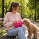 Косметичка пенал дитяча плюшева м'яка з сердечками хутряна Teddy для дівчинки темно рожева - изображение 9