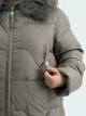 Пуховик длинный женский с мехом мокко 305/50 - изображение 3
