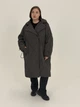 Женский стеганый плащ-тренч демисезонный серый дымчатый 2341/One Size - изображение 1