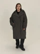 Женский стеганый плащ-тренч демисезонный серый дымчатый 2341/One Size - изображение 3