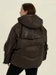 Женский пуховик-дублянка шоколад 8637/2XL - изображение 3