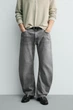 Джинси Zara Relaxed Barrel Fit сірий 0840/590/802 34 - зображення 2