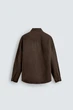 Сорочка поло Zara бавовняно-лляна коричневий 1063/304/700 L - изображение 8