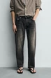 Джинси ZARA Straight Fit вугільний чорний 4048/445/822 32 - изображение 1