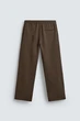 Щільні джогери Zara класичного крою коричневий 4393/401/717 L - изображение 6