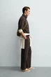 Сорочка поло Zara зі 100% льону коричневий 2634/253/716 S - изображение 4