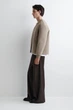 Кардиган чоловічий COS oversized felted-scuba zip-up cardigan 1300678001 XL Бежевий - изображение 4