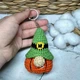 Брелок Гномік гарбуз Хелловін в'язаний ручної роботи амігурумі Hand Made 8х5 см Зелений 217-3 - зображення 2