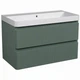 Тумба Аква Родос Акцент Люкс консольна 009 Nordic Green Matt з раковиною Deep 90 см - изображение 2