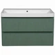 Тумба Аква Родос Акцент Люкс консольна 009 Nordic Green Matt з раковиною Deep 90 см - изображение 3