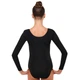 Купальник черный с длинным рукавом из бифлекса Alema Sport 11-71 для танцев и гимнастики рост 152см - изображение 3