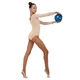 Купальник бежевый с длинным рукавом из хлопка Alema Sport 11-35 для танцев и гимнастики рост 140см - изображение 7