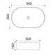 Умывальник накладной Mixxus Premium Ellipse-0109 500х300 овальный, серый матовый (MP6653) - изображение 7