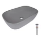 Раковина накладная Qtap Robin 600x390 прямоугольная, серая (QTROB188SG49786) - изображение 1