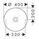 Раковина накладная Axor Suite 400x400 круглая, графит матовая (42001340) - изображение 2