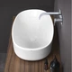 Раковина накладная Nic Design Semplice 600x400 овальная, белая матовая (001377003) - изображение 2