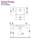 Раковина врезная Duravit Durastyle 615x495 прямоугольная, белая (0374620000) - изображение 2