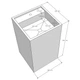 Раковина напольная Luxestone Stonesink 500x500 прямоугольная, коричневая матовая (Stonesink_model_3_1) - изображение 2