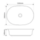 Умывальник накладной Mixxus Premium Ellipse-0103 550х390 овальный, белый (MP6553) - изображение 3