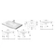 Умывальник накладной Duravit D-Code 850x480 прямоугольный, белый (03428500002) - изображение 2