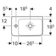 Умывальник подвесной Geberit Selnova Compact 400x250 прямоугольный, белый глянцевый (501.518.00.7) - изображение 3