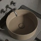 Умывальник накладной Hatria Happyhour 440x440 круглый, коричневый матовый (A0Y1VG29) - изображение 1