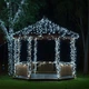 Новогодняя уличная гирлянда 100 м 1000 LED Белый свет черный провод с солнечной батареей 8 режимов работы гирлянда на елку - изображение 2