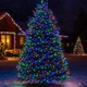 Уличная гирлянда нить 50 м 500 LED Мультиколор черный провод гирлянда на улицу 8 режимов работы новогодняя гирлянда - изображение 2