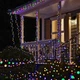 Уличная гирлянда нить 50 м 500 LED Мультиколор черный провод гирлянда на улицу 8 режимов работы новогодняя гирлянда - изображение 4