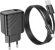 Зарядное устройство Hoco CS21A 18W QC3.0 порт 1xUSB-A + кабель Type C Black (45914) - изображение 3
