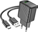 Зарядное устройство Hoco CS21A 18W QC3.0 порт 1xUSB-A + кабель Type C Black (45914) - изображение 4