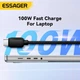 Зарядное устройство ESSAGER ES-CD37 100W + Кабель ES-X46 100W (E-marker 480Mbps) TypeC-TypeC Black (45447) - изображение 5