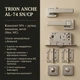 Комплект дверних ручок TRION ANCHE AL-74 SN/CP — №4 (замок-защіпка + WC + петлі) - зображення 2
