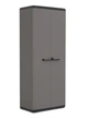 Шафа для зберігання Keter Kis Piu Utility Cabinet висока сіра для швабри мітли 68 x 39 x 166 см пластикова господарська (241541) - изображение 4