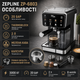 Кофемашина Zepline ZP-6803 3000 Вт кофеварка эспрессо 20 бар для молотого кофе капсул 8 напитков автоматическая система Thermoblock с резервуаром 2 л ESPRESSO COOL для холодного кофе дома офиса - изображение 2