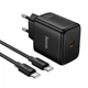 Адаптер сетевой HOCO C to C cable Profit single port PD charger set N83 |1Type-C, 40W/3A, PD/QC| 5220366 - изображение 1