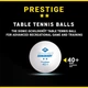 М'ячі Donic Prestige 2* 40+ 3шт Білий 40 мм (608322) - изображение 2