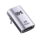 Адаптер Cable Matters Type-C Right Angle, 40Gbps, 4K@240Hz, 240Вт, silver (201337) - изображение 1