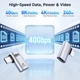 Адаптер Cable Matters Type-C Flat Right Angle, 40Gbps, 4K@240Hz, 240Вт, silver - изображение 2