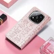 Чехол Embossed Cat and Dog для Xiaomi Redmi Note 15 Pro 5G книжка кожа PU с визитницей розовое золото - изображение 6