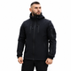 Куртка чоловіча SoftShell на мікрофлісі, чорного кольору, водонепронекна куртка з матеріалу софтшел для зами XXL - зображення 1