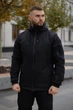 Куртка чоловіча SoftShell на мікрофлісі, чорного кольору, водонепронекна куртка з матеріалу софтшел для зами XXL - зображення 2
