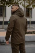 Куртка чоловіча SoftShell на мікрофлісі, кольору хакі, водонепронекна куртка з матеріалу софтшел для зами 4XL - зображення 3
