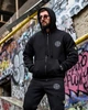 Мужской спортивный костюм Stone Island Tetra черный утепленный, тринитка на флисе ТР6592 M - изображение 6