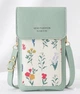 Женская сумка для телефона, кошелек через плечо Floral Mini, мятный (СК-720) - изображение 1