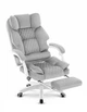 Офісне крісло Hell's Chair HC-1031 Grey White, велюрове - зображення 4