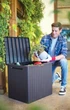 Садовий ящик-скриня Keter City Box 30G 113L графіт 57.8 х 44 х 55 см для зберігання на вулиці 246941 - зображення 3