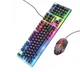 Игровая клавиатура и мышь Hoco GM18 черный USB 104 кнопки RGB подсветка мембранные клавиши - изображение 5